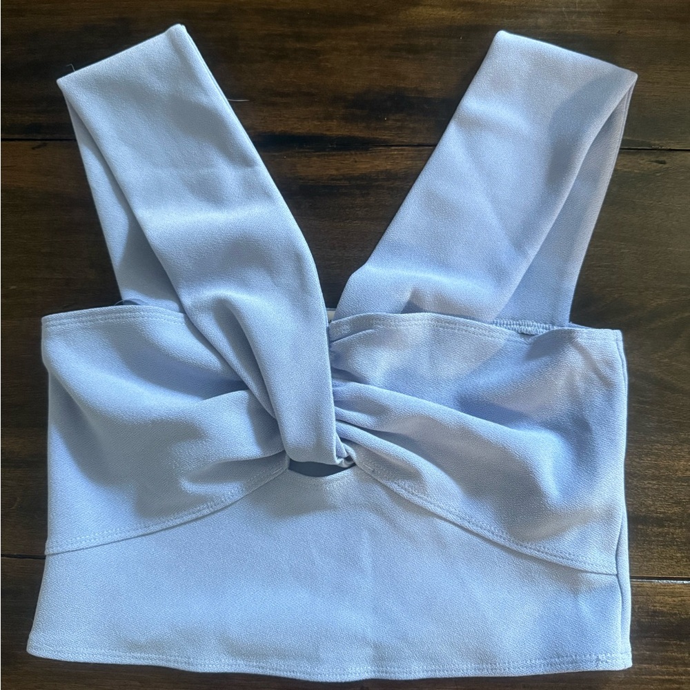 Abercrombie & Fitch Light Blue Crop Top